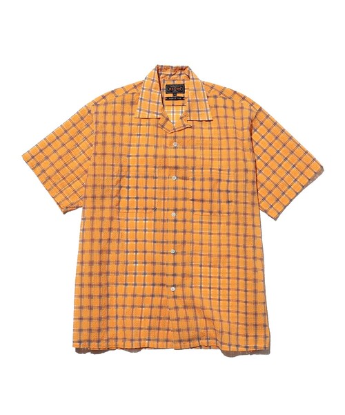 BEAMS PLUS(ビームスプラス)の「Open Collar Nylon Airy Plaid(シャツ/ブラウス・メンズ・ミント/サックスブルー/ピンク/オレンジ・SMALL/MEDIUM/LARGE/X-LARGE)」の16枚目の写真
