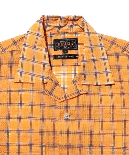 BEAMS PLUS(ビームスプラス)の「Open Collar Nylon Airy Plaid(シャツ/ブラウス・メンズ・ミント/サックスブルー/ピンク/オレンジ・SMALL/MEDIUM/LARGE/X-LARGE)」の17枚目の写真