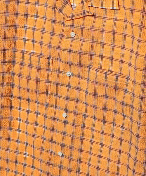 BEAMS PLUS(ビームスプラス)の「Open Collar Nylon Airy Plaid(シャツ/ブラウス・メンズ・ミント/サックスブルー/ピンク/オレンジ・SMALL/MEDIUM/LARGE/X-LARGE)」の18枚目の写真