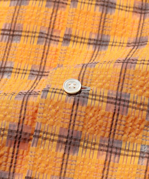 BEAMS PLUS(ビームスプラス)の「Open Collar Nylon Airy Plaid(シャツ/ブラウス・メンズ・ミント/サックスブルー/ピンク/オレンジ・SMALL/MEDIUM/LARGE/X-LARGE)」の21枚目の写真