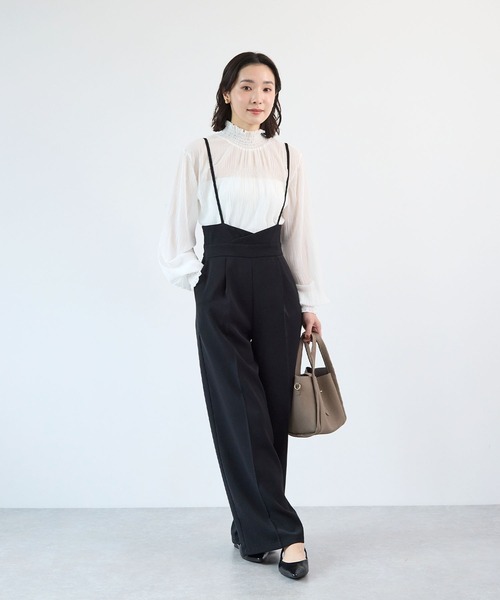 Futier land(フューティアランド)の「シャーリングシアートップス(シャツ/ブラウス・レディース・ライトグレー/ホワイト/ブラック・FREE)」の13枚目の写真
