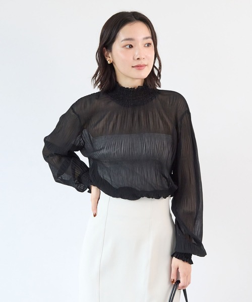 Futier land(フューティアランド)の「シャーリングシアートップス(シャツ/ブラウス・レディース・ライトグレー/ホワイト/ブラック・FREE)」の22枚目の写真