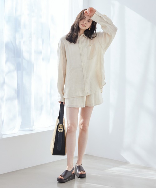 フレンチリネンショートパンツ（その他パンツ）｜Mila Owen（ミラ