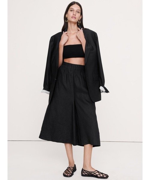 Banana Republic（バナナリパブリック）の「リネン キュロット（その他パンツ・レディース・グリーン/ブラック・M/S/L/XS）」の3枚目の写真