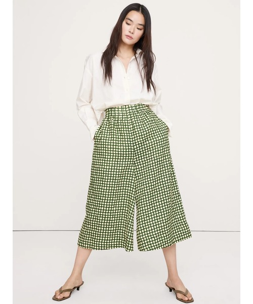 Banana Republic（バナナリパブリック）の「リネン キュロット（その他パンツ・レディース・グリーン/ブラック・M/S/L/XS）」の4枚目の写真