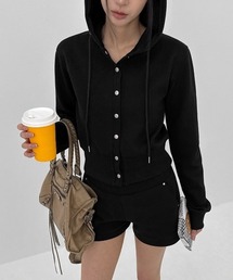 BLACKUP（ブラックアップ）の「[MADE] プレーンコットンスナップフードジャンパー（パーカー）」