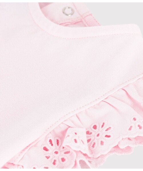 PETIT BATEAU（プチバトー）の「フリル袖Ｔシャツ（Tシャツ/カットソー・キッズ・オフホワイト/ライトピンク・18MONTH/36MONTH/24MONTH/12MONTH）」の12枚目の写真