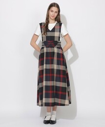 CB CRESTBRIDGE（シービークレストブリッジ）の「クレストブリッジチェックジャンスカワンピース（ジャンパースカート）」