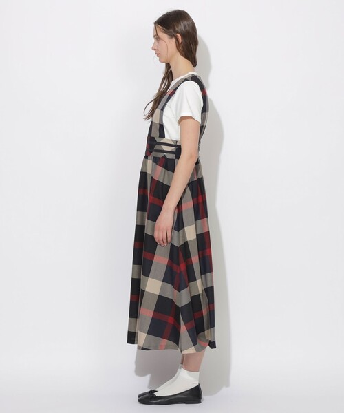 クレストブリッジチェックジャンスカワンピース（ジャンパースカート