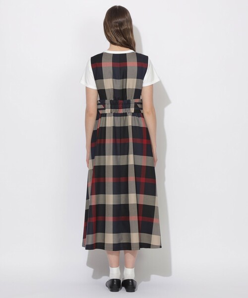 クレストブリッジチェックジャンスカワンピース（ジャンパースカート