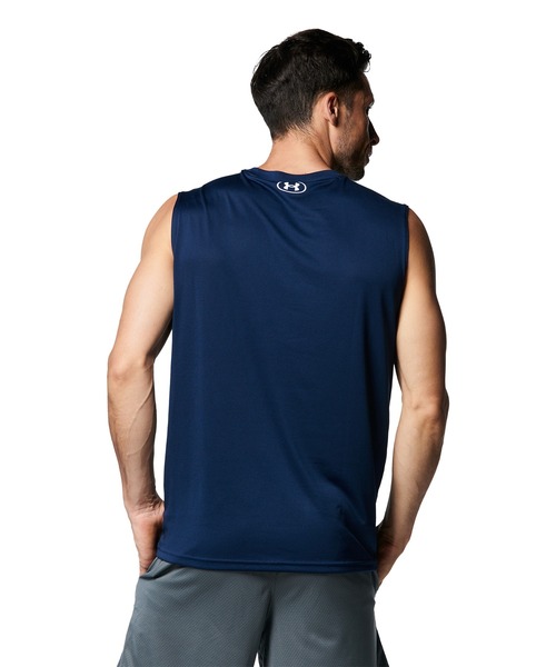 UNDER ARMOUR（アンダーアーマー）の「アンダーアーマー  UAテック スリーブレス シャツ（タンクトップ・メンズ・ネイビー/ホワイト・L/M/LL/3L/S）」の8枚目の写真