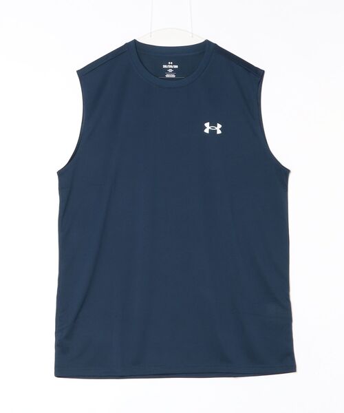 UNDER ARMOUR（アンダーアーマー）の「アンダーアーマー  UAテック スリーブレス シャツ（タンクトップ・メンズ・ネイビー/ホワイト・L/M/LL/3L/S）」の9枚目の写真