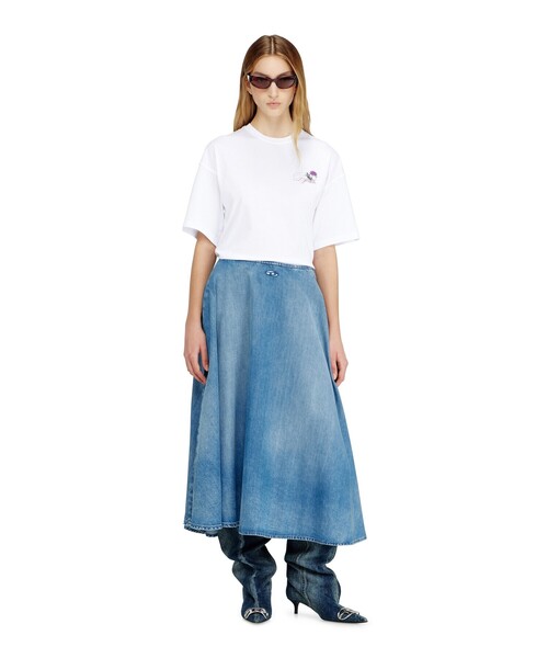 DIESEL（ディーゼル）の「ウィメンズ Tシャツ T-CROPYN（Tシャツ/カットソー・レディース・ホワイト/ブラック・MEDIUM/SMALL/X-SMALL/LARGE/X-LARGE）」の8枚目の写真