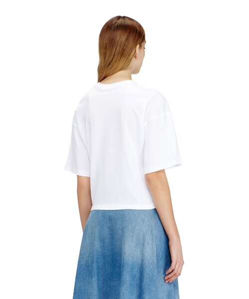 DIESEL（ディーゼル）の「ウィメンズ Tシャツ T-CROPYN（Tシャツ/カットソー・レディース・ホワイト/ブラック・MEDIUM/SMALL/X-SMALL/LARGE/X-LARGE）」の9枚目の写真