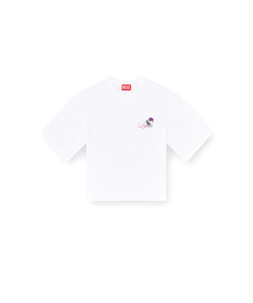 DIESEL（ディーゼル）の「ウィメンズ Tシャツ T-CROPYN（Tシャツ/カットソー・レディース・ホワイト/ブラック・MEDIUM/SMALL/X-SMALL/LARGE/X-LARGE）」の3枚目の写真