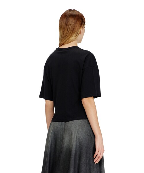 DIESEL（ディーゼル）の「ウィメンズ Tシャツ T-CROPYN（Tシャツ/カットソー・レディース・ホワイト/ブラック・MEDIUM/SMALL/X-SMALL/LARGE/X-LARGE）」の5枚目の写真