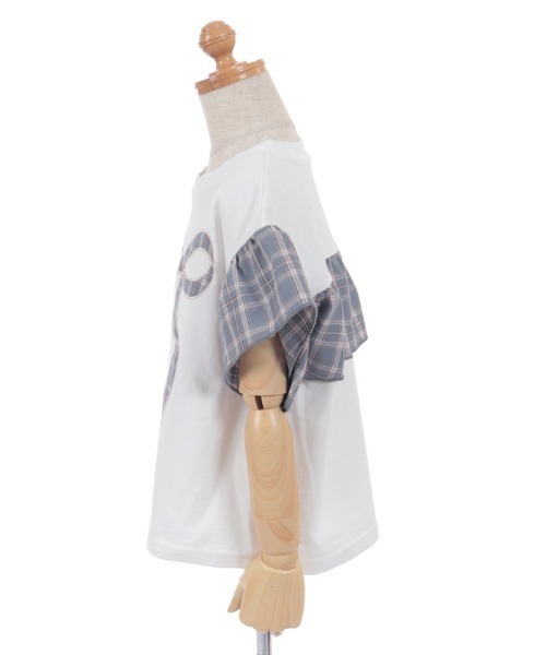 axes femme（アクシーズファム）の「チェックリボンフリルＴシャツ（Tシャツ/カットソー・キッズ・ミント/グレー・X-LARGE/LARGE/MEDIUM）」の18枚目の写真