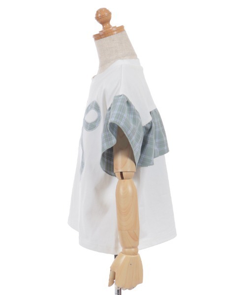 axes femme（アクシーズファム）の「チェックリボンフリルＴシャツ（Tシャツ/カットソー・キッズ・ミント/グレー・X-LARGE/LARGE/MEDIUM）」の7枚目の写真