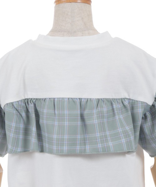 axes femme（アクシーズファム）の「チェックリボンフリルＴシャツ（Tシャツ/カットソー・キッズ・ミント/グレー・X-LARGE/LARGE/MEDIUM）」の12枚目の写真