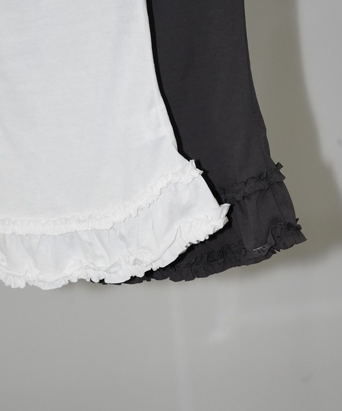 chuclla（チュクラ）の「オフショルフリルヘムトップス chw26s152（Tシャツ/カットソー・レディース・ホワイト/グレー・FREE）」の20枚目の写真