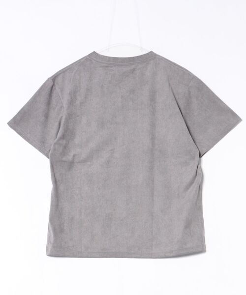 improves（インプローブス）の「フェイクスエード 半袖Tシャツ（Tシャツ/カットソー・メンズ・グレー系/グレー/ブラック系/チャコール/ピンク系/ライトグレー・LARGE/SMALL/MEDIUM）」の7枚目の写真
