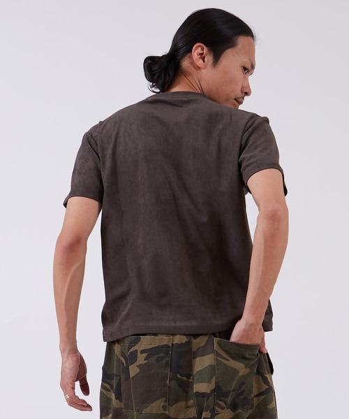 improves（インプローブス）の「フェイクスエード 半袖Tシャツ（Tシャツ/カットソー・メンズ・グレー系/グレー/ブラック系/チャコール/ピンク系/ライトグレー・LARGE/SMALL/MEDIUM）」の22枚目の写真