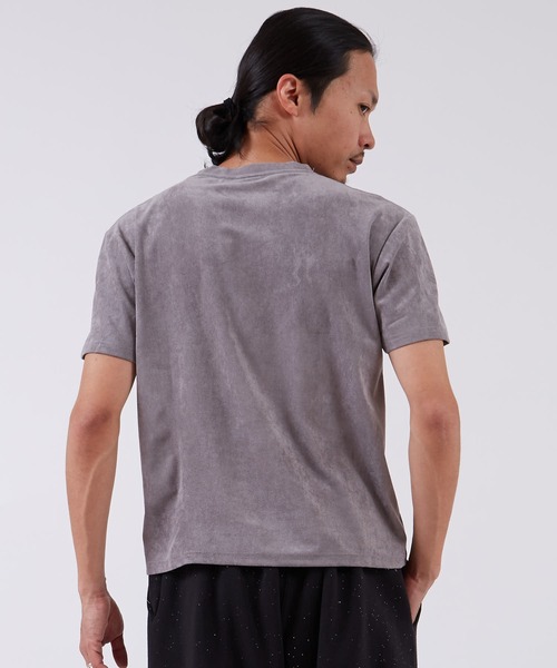 improves（インプローブス）の「フェイクスエード 半袖Tシャツ（Tシャツ/カットソー・メンズ・グレー系/グレー/ブラック系/チャコール/ピンク系/ライトグレー・LARGE/SMALL/MEDIUM）」の18枚目の写真