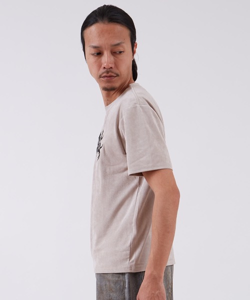 improves（インプローブス）の「フェイクスエード 半袖Tシャツ（Tシャツ/カットソー・メンズ・グレー系/グレー/ブラック系/チャコール/ピンク系/ライトグレー・LARGE/SMALL/MEDIUM）」の13枚目の写真
