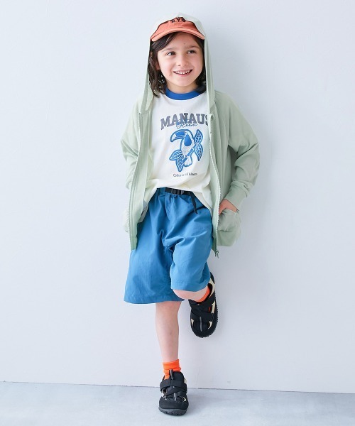 devirock(デビロック)の「UVカット ジップパーカー(パーカー・キッズ・ブラック/グリーン系1/パープル系/ブルー/ホワイト/グリーン系2/オートミール/ブルー系/イエロー系・80cm/90cm/100cm/110cm/120cm/130cm/140cm/150cm/160cm)」の15枚目の写真