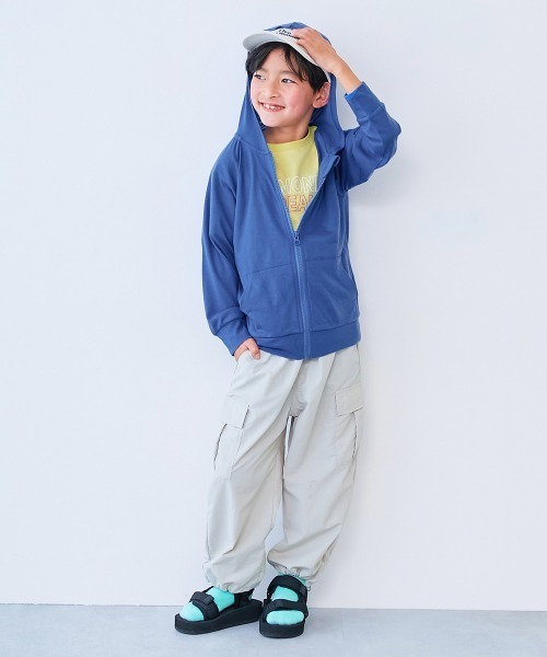 devirock(デビロック)の「UVカット ジップパーカー(パーカー・キッズ・ブラック/グリーン系1/パープル系/ブルー/ホワイト/グリーン系2/オートミール/ブルー系/イエロー系・80cm/90cm/100cm/110cm/120cm/130cm/140cm/150cm/160cm)」の18枚目の写真