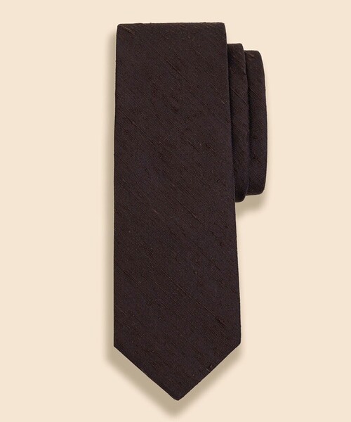BROOKS BROTHERS（ブルックスブラザーズ）の「シルク　シャンタン　ソリッドタイ（ネクタイ・メンズ・ブラウン/バーガンディー/ネイビー・ONE SIZE）」の2枚目の写真