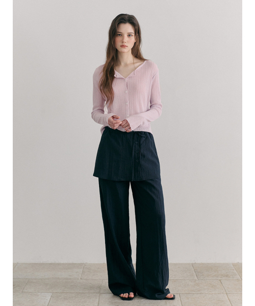 ETMON(エトモン)の「Linen Round Cardigan, Lavender Pink(カーディガン/ボレロ・レディース・その他・F)」の4枚目の写真