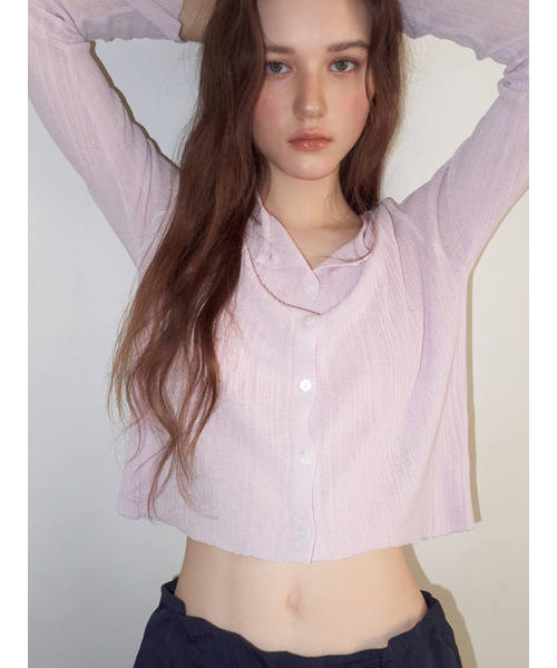 ETMON(エトモン)の「Linen Round Cardigan, Lavender Pink(カーディガン/ボレロ・レディース・その他・F)」の7枚目の写真