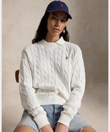 POLO RALPH LAUREN | ケーブルニット コットン ポロカラー セーター(ニット/セーター)