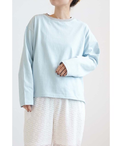 HEART MARKET(ハートマーケット)の「ワイドなロンT(Tシャツ/カットソー・レディース・ナチュラル/ブラック/レッド系/ホワイト/ベージュ系/ライム/ピンク/ブラック系/ネイビー/ブルー系/ブルー系1・SMALL/MEDIUM/LARGE)」の8枚目の写真