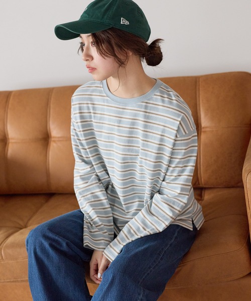 HEART MARKET(ハートマーケット)の「ワイドなロンT(Tシャツ/カットソー・レディース・ナチュラル/ブラック/レッド系/ホワイト/ベージュ系/ライム/ピンク/ブラック系/ネイビー/ブルー系/ブルー系1・SMALL/MEDIUM/LARGE)」の9枚目の写真
