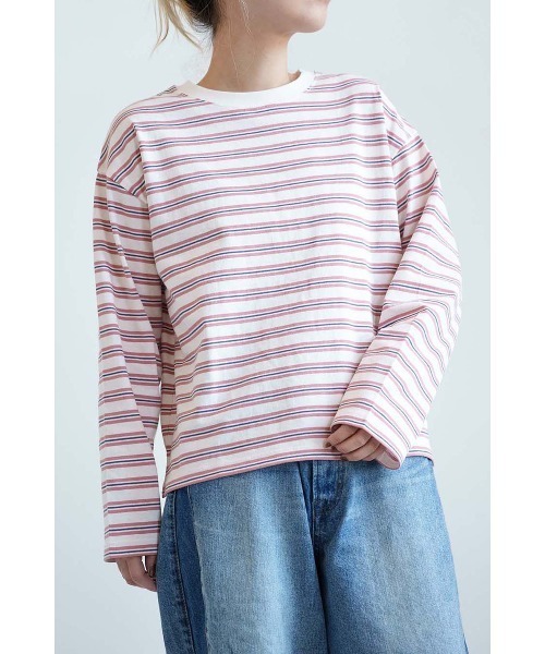 HEART MARKET(ハートマーケット)の「ワイドなロンT(Tシャツ/カットソー・レディース・ナチュラル/ブラック/レッド系/ホワイト/ベージュ系/ライム/ピンク/ブラック系/ネイビー/ブルー系/ブルー系1・SMALL/MEDIUM/LARGE)」の11枚目の写真