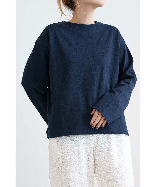 HEART MARKET(ハートマーケット)の「ワイドなロンT(Tシャツ/カットソー・レディース・ナチュラル/ブラック/レッド系/ホワイト/ベージュ系/ライム/ピンク/ブラック系/ネイビー/ブルー系/ブルー系1・SMALL/MEDIUM/LARGE)」の7枚目の写真