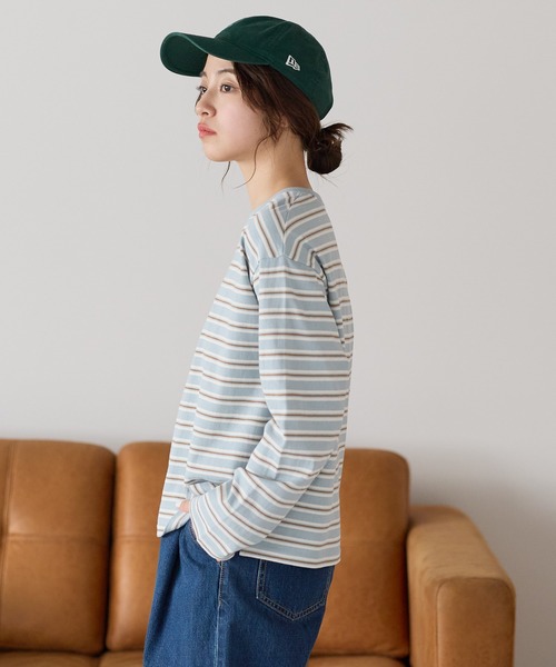 HEART MARKET(ハートマーケット)の「ワイドなロンT(Tシャツ/カットソー・レディース・ナチュラル/ブラック/レッド系/ホワイト/ベージュ系/ライム/ピンク/ブラック系/ネイビー/ブルー系/ブルー系1・SMALL/MEDIUM/LARGE)」の13枚目の写真
