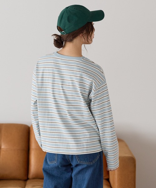 HEART MARKET(ハートマーケット)の「ワイドなロンT(Tシャツ/カットソー・レディース・ナチュラル/ブラック/レッド系/ホワイト/ベージュ系/ライム/ピンク/ブラック系/ネイビー/ブルー系/ブルー系1・SMALL/MEDIUM/LARGE)」の15枚目の写真
