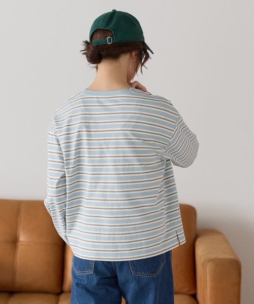 HEART MARKET(ハートマーケット)の「ワイドなロンT(Tシャツ/カットソー・レディース・ナチュラル/ブラック/レッド系/ホワイト/ベージュ系/ライム/ピンク/ブラック系/ネイビー/ブルー系/ブルー系1・SMALL/MEDIUM/LARGE)」の16枚目の写真