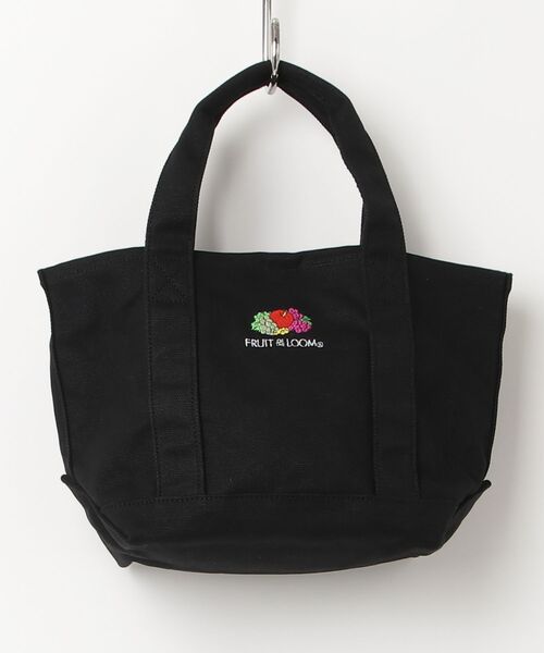 FRUIT OF THE LOOM(フルーツオブザルーム)の「【FRUIT OF THE LOOM/フルーツオブザルーム】OLD LOGO CANVAS LUNCH TOTE BAG 81739800(トートバッグ・メンズ・ブラック/オフホワイト/ブラック系・FREE)」の2枚目の写真