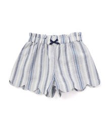 BeBe | 【お揃い】リネン調マルチストライプスカラップキュロットパンツ(80~100cm)(その他パンツ)