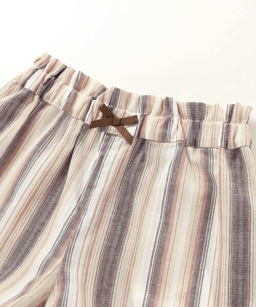 BeBe（ベベ）の「【お揃い】リネン調マルチストライプスカラップキュロットパンツ(80~100cm)（その他パンツ・キッズ・ブルー系その他2/オレンジ系その他・80ｃｍ/90cm）」の11枚目の写真
