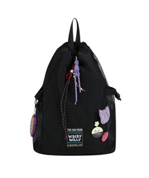 Wacky WiLLy（ワッキーウィリー）の「レオストリングドロウバックパックブラック（バックパック/リュック）」