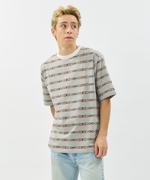 PENDLETON（ペンドルトン）の「PENDLETON/ペンドルトン ショートスリーブ ジャガード ボーダーTシャツ（Tシャツ/カットソー・メンズ・オフホワイト・MEDIUM）」の8枚目の写真