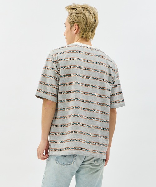 PENDLETON（ペンドルトン）の「PENDLETON/ペンドルトン ショートスリーブ ジャガード ボーダーTシャツ（Tシャツ/カットソー・メンズ・オフホワイト・MEDIUM）」の9枚目の写真