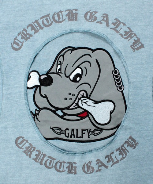 GALFY(ガルフィー)の「【GALFY/ガルフィー】穴の向こうにわんちゃん TEE(Tシャツ/カットソー・メンズ・スミクロ/グレー/ライトブルー・M/L/XL)」の14枚目の写真