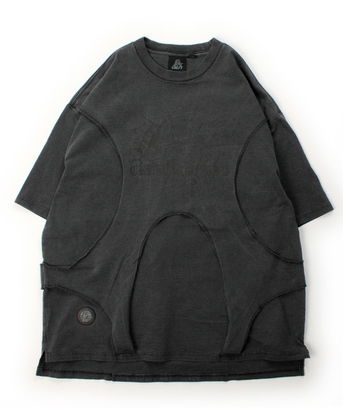 GALFY(ガルフィー)の「【GALFY/ガルフィー】穴の向こうにわんちゃん TEE(Tシャツ/カットソー・メンズ・スミクロ/グレー/ライトブルー・M/L/XL)」の4枚目の写真
