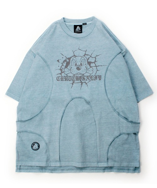 GALFY(ガルフィー)の「【GALFY/ガルフィー】穴の向こうにわんちゃん TEE(Tシャツ/カットソー・メンズ・スミクロ/グレー/ライトブルー・M/L/XL)」の8枚目の写真